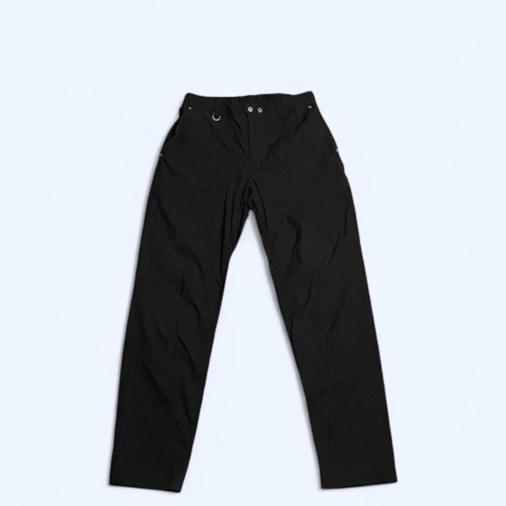 Black work women's pants with adjustable waist size L by Oni-Tex